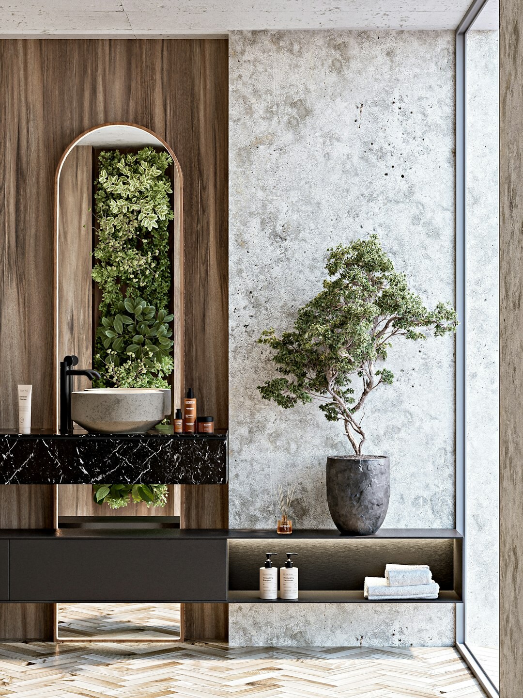 bathroom plants near window